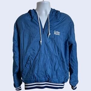 Holloway Medium Sporty Hooded Windbreaker Blue Relaxed